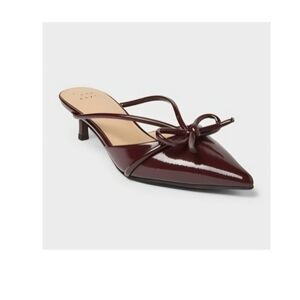 a new day Burgundy Patent Kitten Heels
